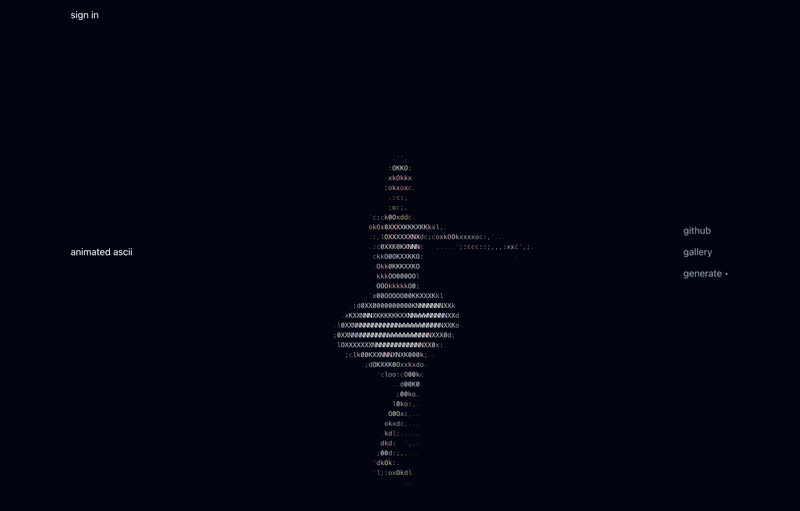 Animated Ascii